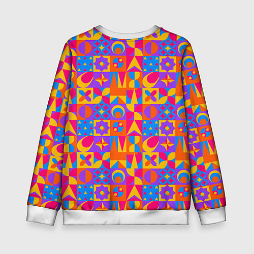 Детский свитшот Нео-гео текстура / 3D-Белый – фото 2