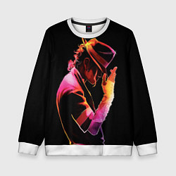 Свитшот детский Michael Jackson in the hat, цвет: 3D-белый