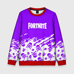 Свитшот детский Fortnite skull pattern, цвет: 3D-красный