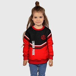 Свитшот детский Linkin park geometry line steel, цвет: 3D-красный — фото 2