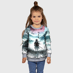 Свитшот детский Japanese samurai - ghost of Tsushima, цвет: 3D-меланж — фото 2