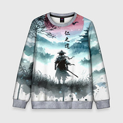 Детский свитшот Japanese samurai - ghost of Tsushima