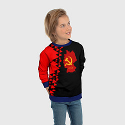 Свитшот детский СССР геометрия прошлого, цвет: 3D-синий — фото 2