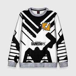 Свитшот детский Rainbow six паттерн дигл, цвет: 3D-меланж