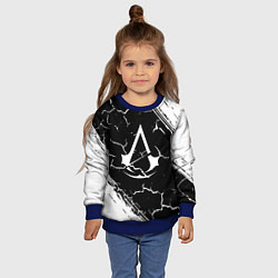 Свитшот детский Кредо убийцы блэк, цвет: 3D-синий — фото 2