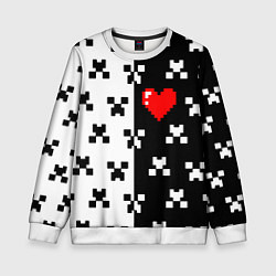 Детский свитшот Minecraft pattern love