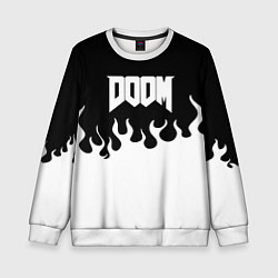 Свитшот детский Doom fire white, цвет: 3D-белый