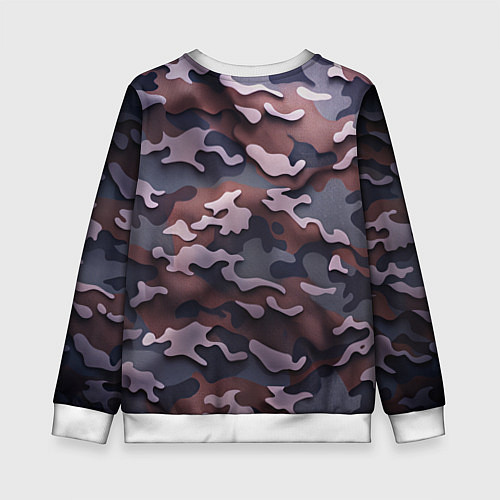 Детский свитшот Камуфляж-грязь / 3D-Белый – фото 2