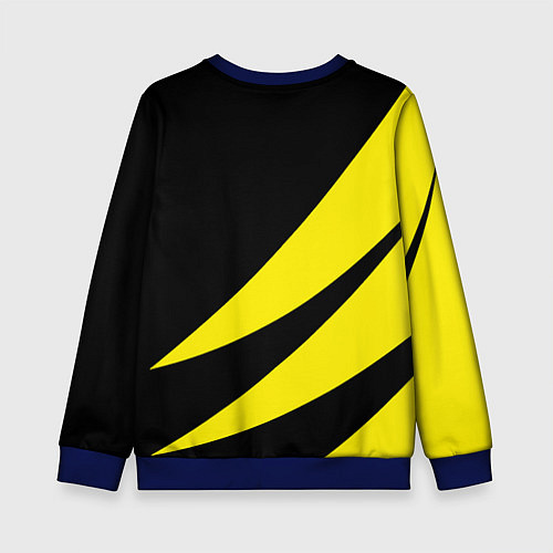 Детский свитшот Россия текстура жёлтый / 3D-Синий – фото 2