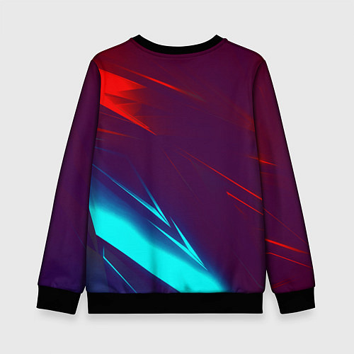 Детский свитшот Samurai geometry stripes neon / 3D-Черный – фото 2