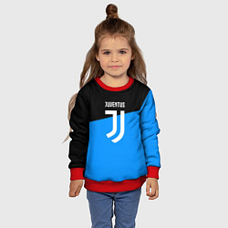 Свитшот детский Ювентус спорт геометрия, цвет: 3D-красный — фото 2