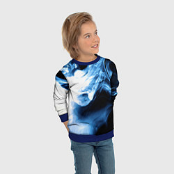 Свитшот детский Дым смок вейпа текстура, цвет: 3D-синий — фото 2