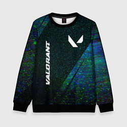 Детский свитшот Valorant glitch blue cybersport