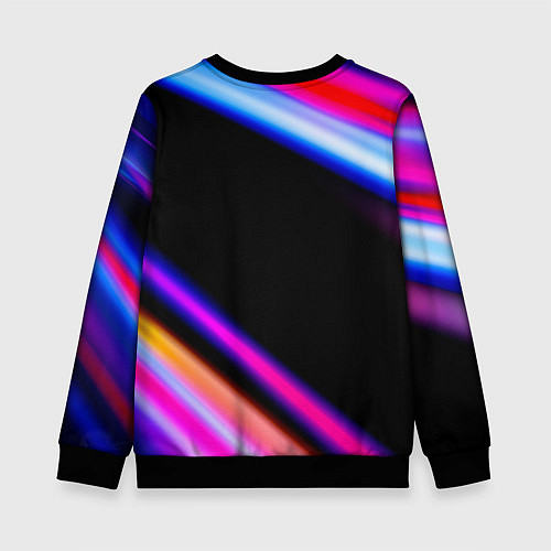 Детский свитшот Portal fast light neon stripes / 3D-Черный – фото 2