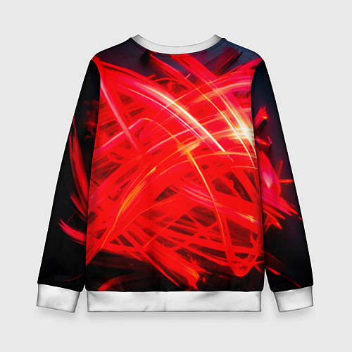 Детский свитшот Агрессивный медведь самурай / 3D-Белый – фото 2