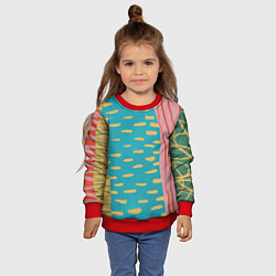 Свитшот детский Абстрактный пейзаж, цвет: 3D-красный — фото 2