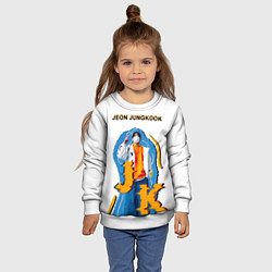 Свитшот детский BTS Jeon Jungkook, цвет: 3D-белый — фото 2