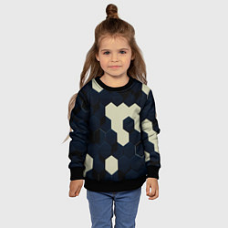 Свитшот детский Соты абстракция, цвет: 3D-черный — фото 2
