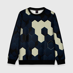 Свитшот детский Соты абстракция, цвет: 3D-черный