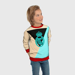 Свитшот детский Реал мадрид спорт геометрия, цвет: 3D-красный — фото 2