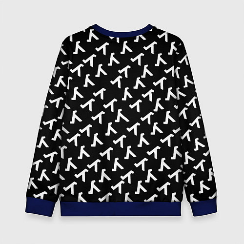 Детский свитшот Half liife logo pattern / 3D-Синий – фото 2
