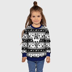 Свитшот детский The Elder Scrolls winter deer pattern, цвет: 3D-синий — фото 2