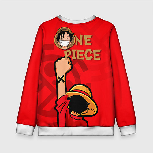 Детский свитшот One Piece Luffy Monkey D / 3D-Белый – фото 2