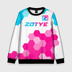 Свитшот детский Zotye neon gradient style посередине, цвет: 3D-черный