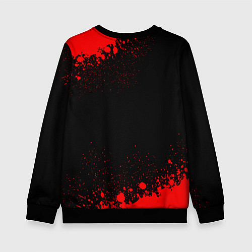 Детский свитшот Volkswagen - red gradient / 3D-Черный – фото 2