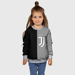 Свитшот детский Ювентус геометрия, цвет: 3D-меланж — фото 2