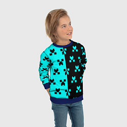 Свитшот детский Minecraft pattern game, цвет: 3D-синий — фото 2