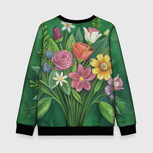 Детский свитшот Alina roses / 3D-Черный – фото 2
