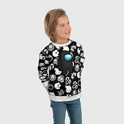 Свитшот детский Among us anime, цвет: 3D-белый — фото 2