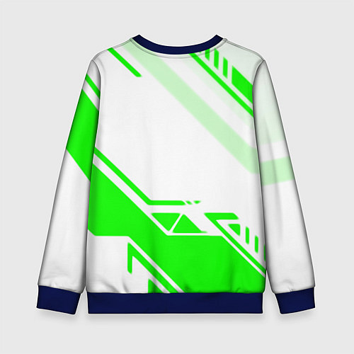 Детский свитшот Cyberpunk 2077 geometry green / 3D-Синий – фото 2