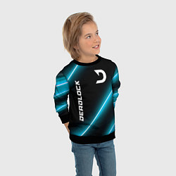 Свитшот детский Deadlock неоновые лампы, цвет: 3D-черный — фото 2