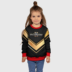 Свитшот детский Warhammer 40000 space marine 2 лого, цвет: 3D-красный — фото 2
