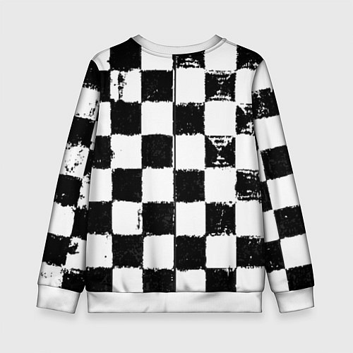 Детский свитшот Шахматные фигуры на доске / 3D-Белый – фото 2