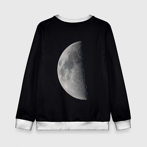 Детский свитшот Корги и луна / 3D-Белый – фото 2