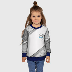 Свитшот детский Mazda текстура метал, цвет: 3D-синий — фото 2