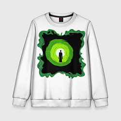 Свитшот детский Одинокий пришелец, цвет: 3D-белый