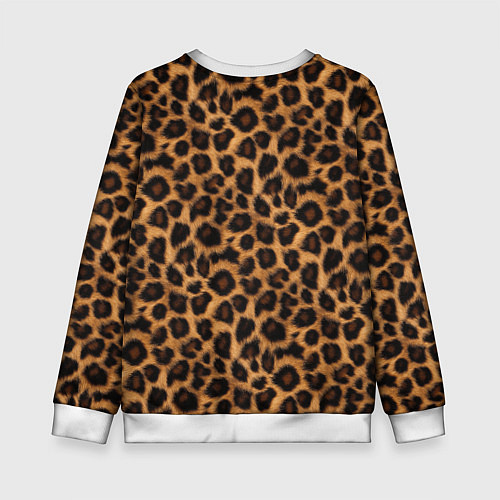 Детский свитшот Гладкая шерстка леопарда / 3D-Белый – фото 2
