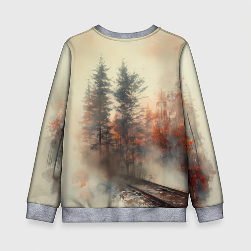 Детский свитшот Ретро паровоз с красной звездой / 3D-Меланж – фото 2