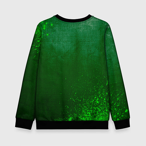 Детский свитшот Aston Villa - green gradient / 3D-Черный – фото 2