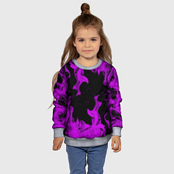 Свитшот детский Неоновый огонь текстура, цвет: 3D-меланж — фото 2