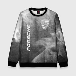 Детский свитшот Porsche - grey gradient вертикально