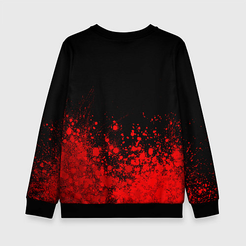 Детский свитшот Ajax - red gradient посередине / 3D-Черный – фото 2