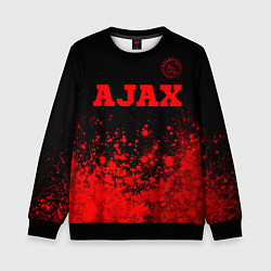 Свитшот детский Ajax - red gradient посередине, цвет: 3D-черный