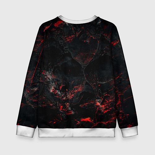 Детский свитшот Deadlock logo red texture / 3D-Белый – фото 2