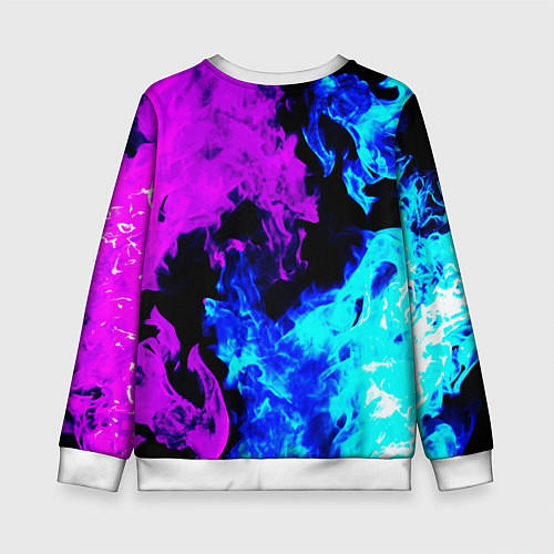 Детский свитшот Битва неонового огня / 3D-Белый – фото 2
