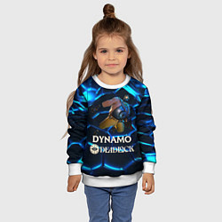 Свитшот детский Динамо Deadlock, цвет: 3D-белый — фото 2